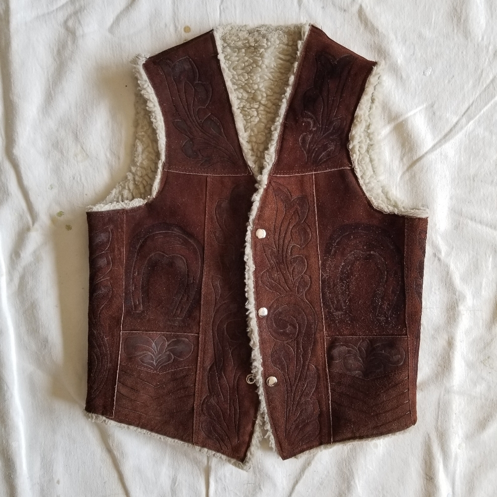 Vintage Western Style Suede Vest